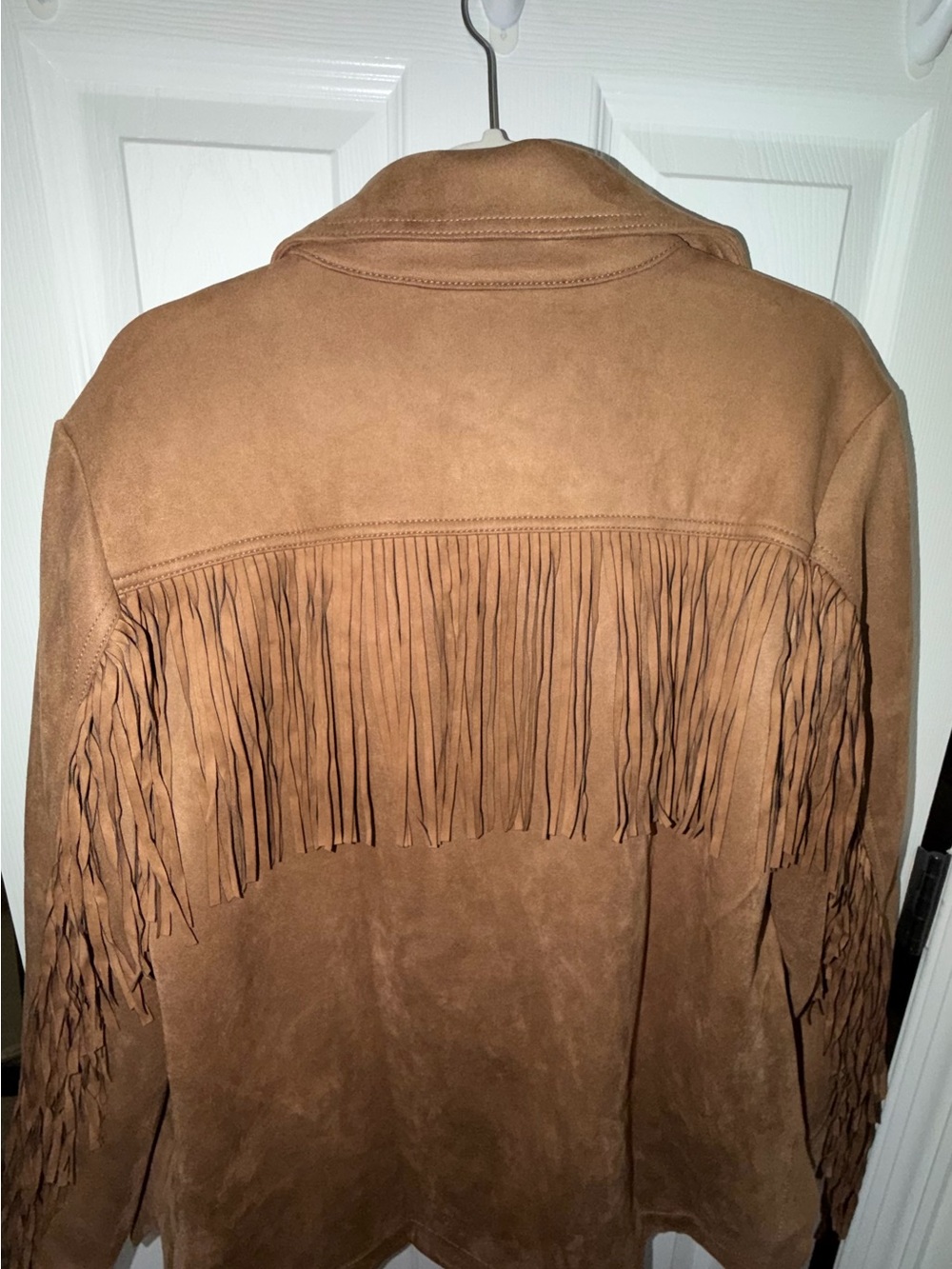 Fringe Suede Western Jacket - Brown